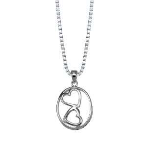   United Forever In Love Double Heart Pendant Necklace, 18 Jewelry
