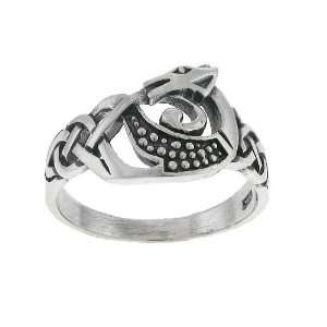Celtic Dragon Sterling Silver Ring Size 11