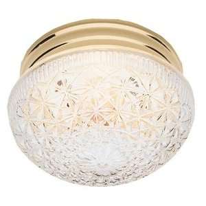   Brass and Crystal Flushmount Ceiling Light Fixture: Home Improvement