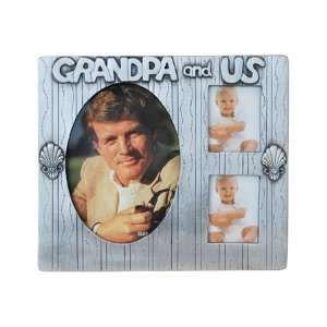 3 Slots, Grandpa & Us Pewter Picture Frame