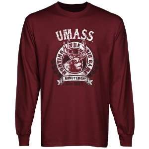  UMass Minutemen The Big Game Long Sleeve T Shirt   Maroon 