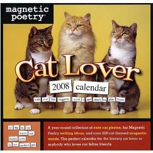  Cat Lover Magnetic Poetry 2008 Wall Calendar Office 