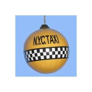   24 New York City Taxi Yellow Christmas Ball Ornaments