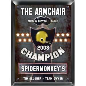  Personalized Fantasy Football Champion Plaque: Home 