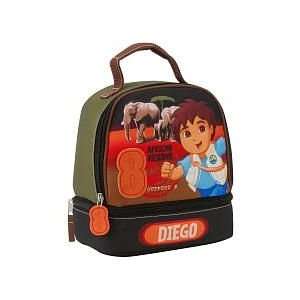 Go Diego Go Dual Compartment Lunch Bag   African Preserve 