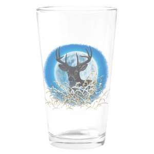    Pint Drinking Glass Deer Moon Deer Hunting 