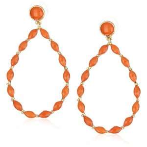   : Leslie Danzis Popsicle Tangerine Teardrop Stone Earrings: Jewelry