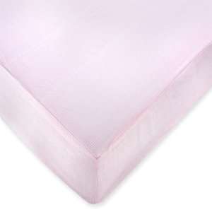  Pink French Toile Crib Sheet   Gingham Print Baby