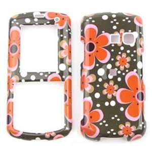  LG Banter UX265 AT&T Red Flowers on Black Hard Case/Cover/Faceplate 