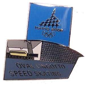 Torino 2006 Olympic Speed Skating Arena Pin:  Sports 