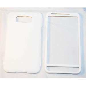  HTC HD2 smartphone Rubberized Hard Case   White Cell 