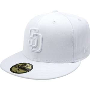  MLB San Diego Padres White on White 59FIFTY Fitted Cap 