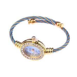 BestDealUSA Fashion Wire Round Design Four Arab Numerals Dial Bracelet 