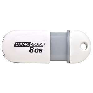  Dane Elec zMate 8GB USB 2.0 Flash Drive (White): Computers 
