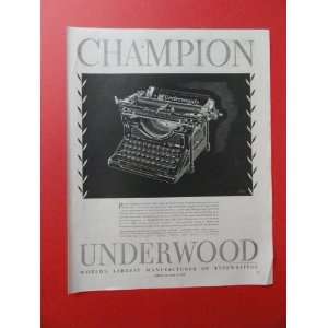  Underwood typewriters,1937 print ad (typewriter)1937 