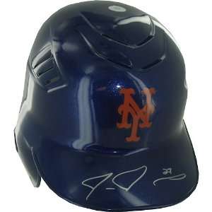 Ike Davis Signed Mets Blue Batting Helmet () (MLB Auth)   Autographed 