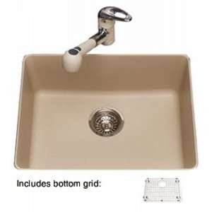   /8PW 23 Undermount Single Bowl Granite Kitchen Sink in Polar White