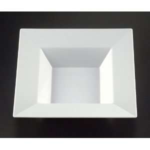 Plastic Plates and Bowls : 12 oz. Square Plastic Soup Bowls   White 