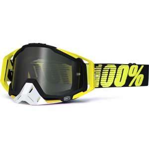    100% Racecraft Goggles Black/Yellow w/Smoke Lens