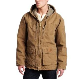  Carhartt Mens Sherpa Lined Sandstone Ridge Coat: Clothing