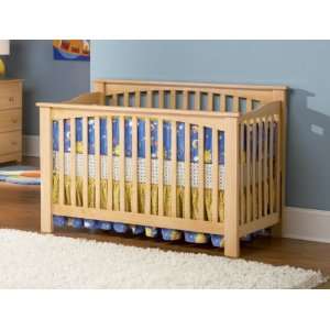  Furniture Columbia 4 In 1 Convertible Crib Set In Natural Maple Baby