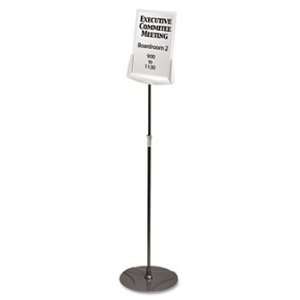  Sherpa Infobase Sign Stand, Acrylic/Metal, 40 60 High 