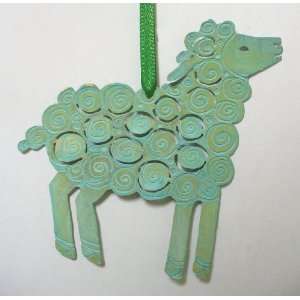  Little Lamb Original Brass Ornament with Patina Finish for 