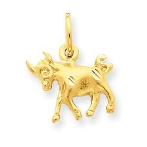  14k Taurus Zodiac Charm   Measures 12x14mm   JewelryWeb 