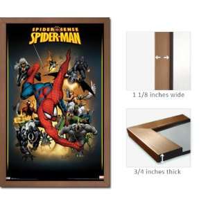  Bronze Framed Spider Man Adversaries Poster Sense Comic 