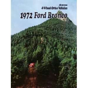  1972 FORD BRONCO Sales Brochure Literature Book Piece 