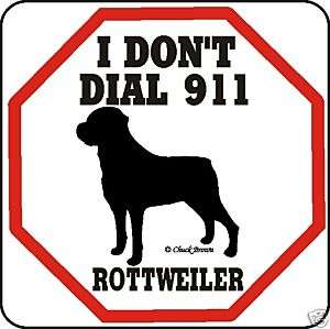 Rottweiler 911 Dog Sign   Many Pet Breeds Available  