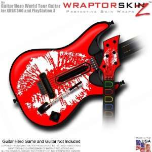 Big Kiss White on Red Skin fits Band Hero, Guitar Hero 5 & World Tour 