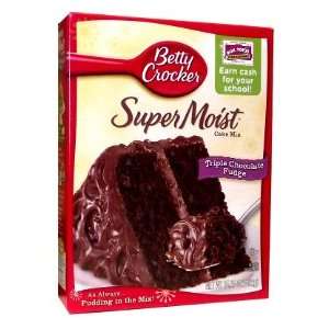 Betty Crocker Supermoist Cake Mix, Triple Chocolate Fudge, 18.4 Ounce 
