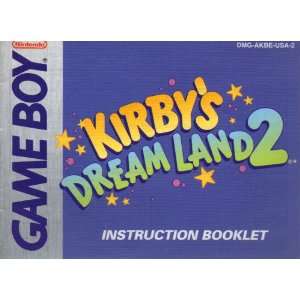 Kirbys Dream land 2 GB Instruction Booklet (Game Boy Manual Only   NO 