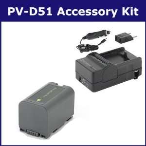 : Panasonic PV D51 Camcorder Accessory Kit includes: SDCGRD16 Battery 
