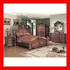 NORTH SHORE   5pcs TRADITIONAL MARBLE QUEEN KING SLEIGH BEDROOM SET 