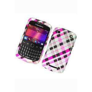  BlackBerry Apollo Curve 9360 Graphic Case   Hot Pink Plaid 