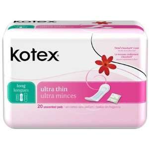  Kotex Ultra Thin, Long Maxi Pads 20 ct, 2 ct (Quantity of 