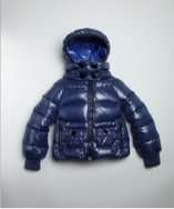 Moncler TODDLER / KIDS blue quilted nylon down jacket style# 318130001