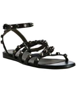 Balenciaga black studded leather flat sandals  BLUEFLY up to 70% off 