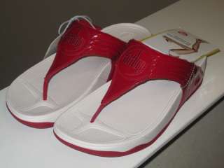 FitFlop Walkstar III 360 Red Patent Leather Sandal 10  