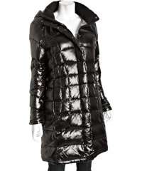 product reviews calvin klein shiny black down filled hooded coat black 
