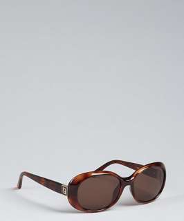 Fendi havana acrylic oval sunglasses