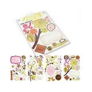  Basic Grey Sultry Die Cut Chip Stickers, Shapes: Arts 