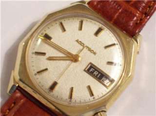 Gorgeous Bulova Wristwatch Accutron 218 Model Yr 1970 Day Date 14K 