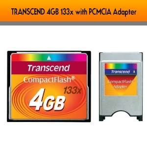  TRANSCEND 4GB 133x Compact Flash Card with Transcend 