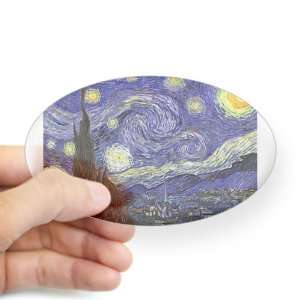    Sticker Clear (Oval) Van Gogh Starry Night HD 