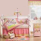 Pink Owl, Tree, and Forest Animals Baby Girl Nursery 9pc Crib Bedding 