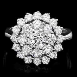 8900 CERTIFIED 14K WHITE GOLD 2.35CT DIAMOND RING + NO RESERVE  