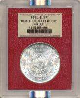   REDFIELD MORGAN DOLLAR MS64 NGC. Exceptionally Nice Redfield.  